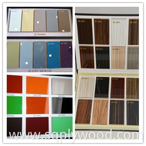 High Glossy White UV Melamine MDF Board for Cabinet (ZH977)